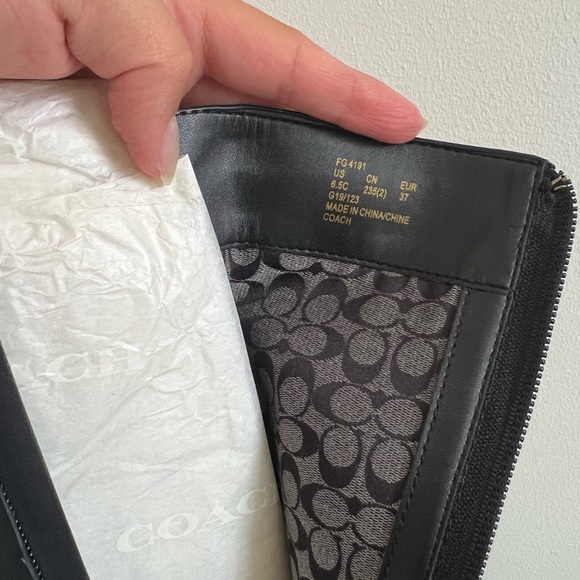 Black Coach Leather Boots - Picture 8 of 8